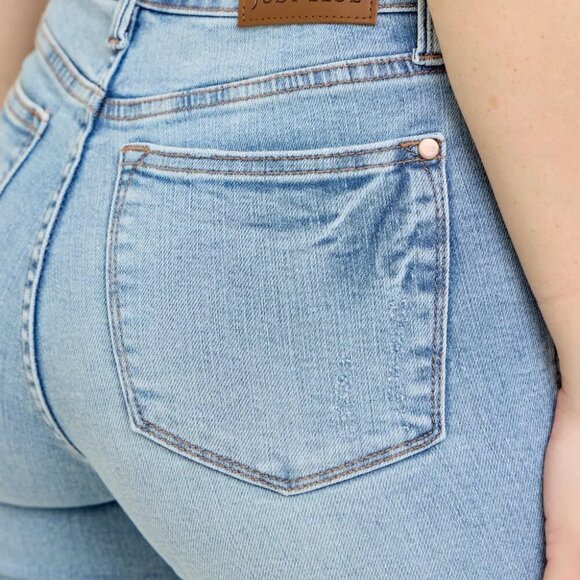 Judy Blue Full Size Mr Tummy Control Vintage Wash Skinny Jeans Plus Size - Picture 9 of 9